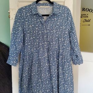 Roolee M denim floral dress